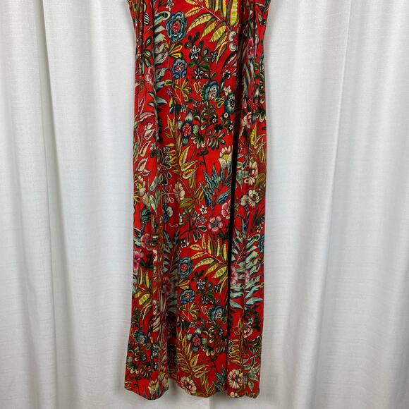 Soft Surroundings Orange Tropical Floral Onani Maxi Dress Sz.1X - Picture 11 of 13